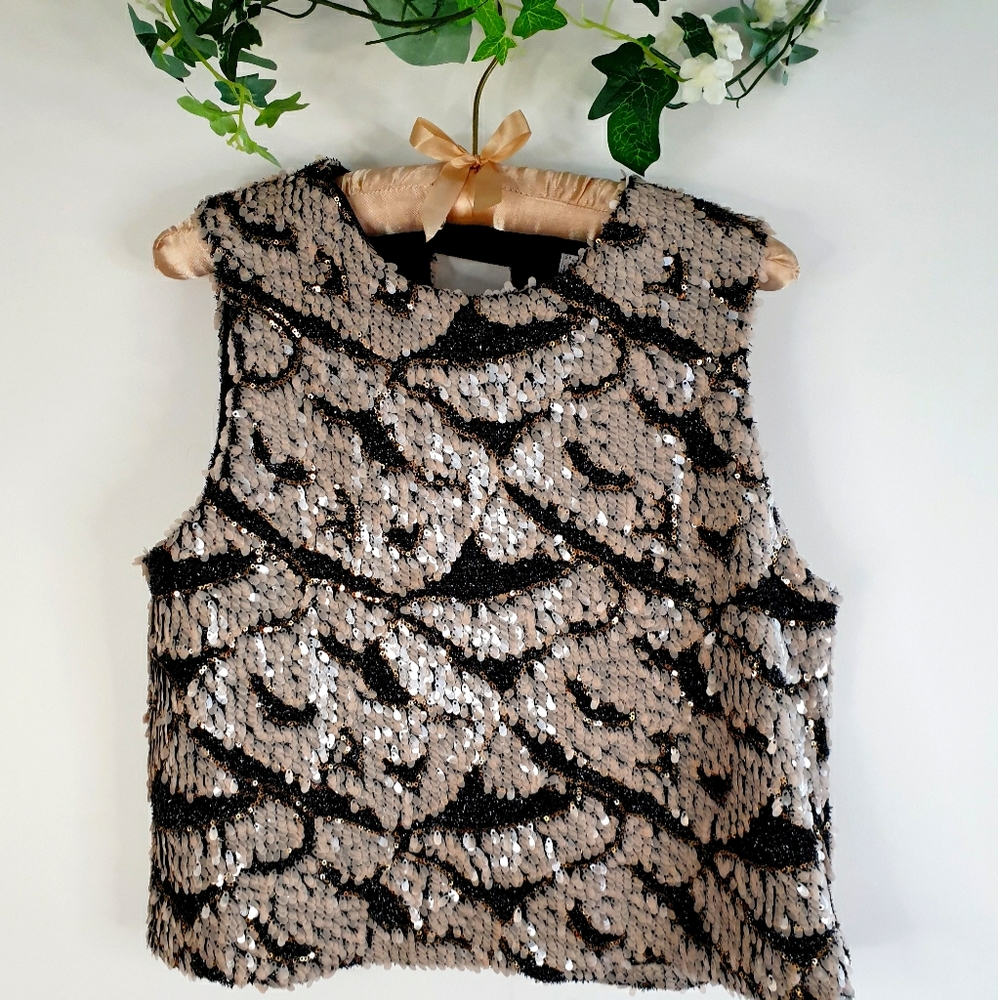Mango Sequin Top